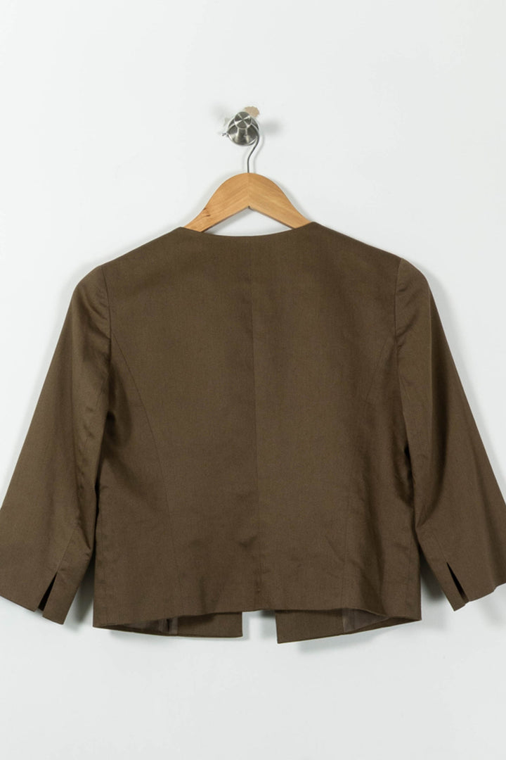 Veste Courte Marron - Taille M/38 de la marque Maison 123 | PLY0720 - Vendu par Paradigme - Image 4