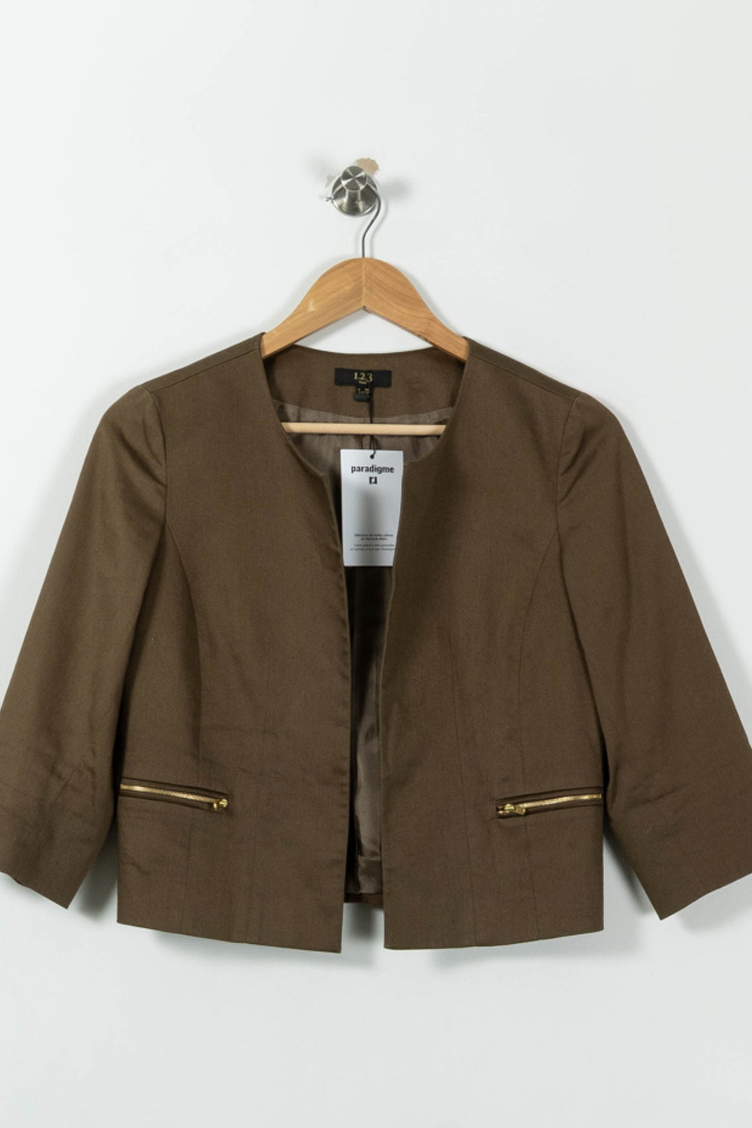 Veste Courte Marron - Taille M/38 de la marque Maison 123 | PLY0720 - Vendu par Paradigme - Image 2