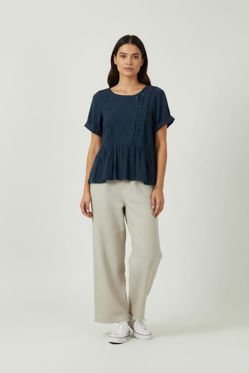 Blouse Bleue - Taille S/36 de la marque Sandro | PLY0722 - Vendu par Paradigme - Image 1