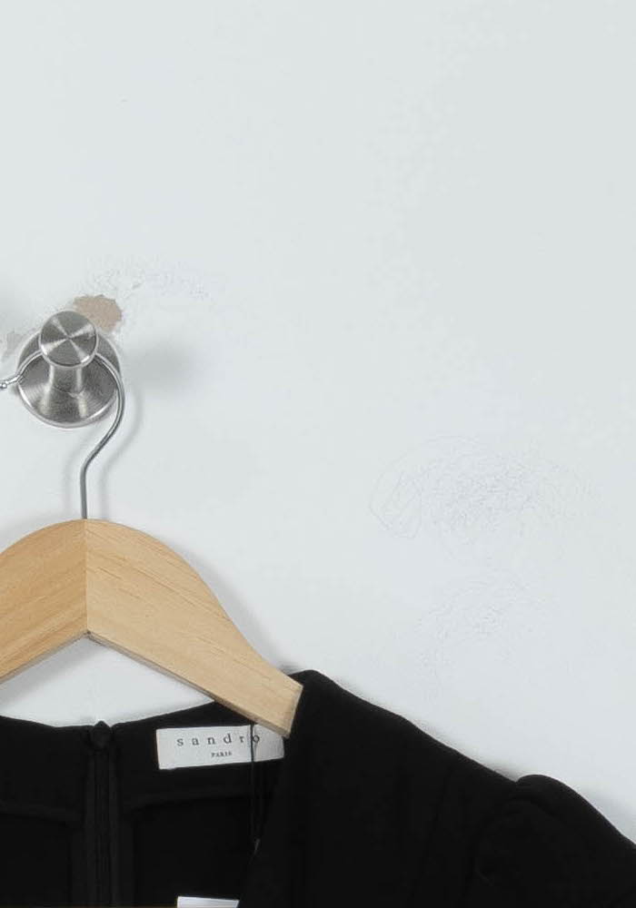 Robe Courte Noire - Taille S/36 de la marque Sandro | PLY0730 - Vendu par Paradigme - Image 3