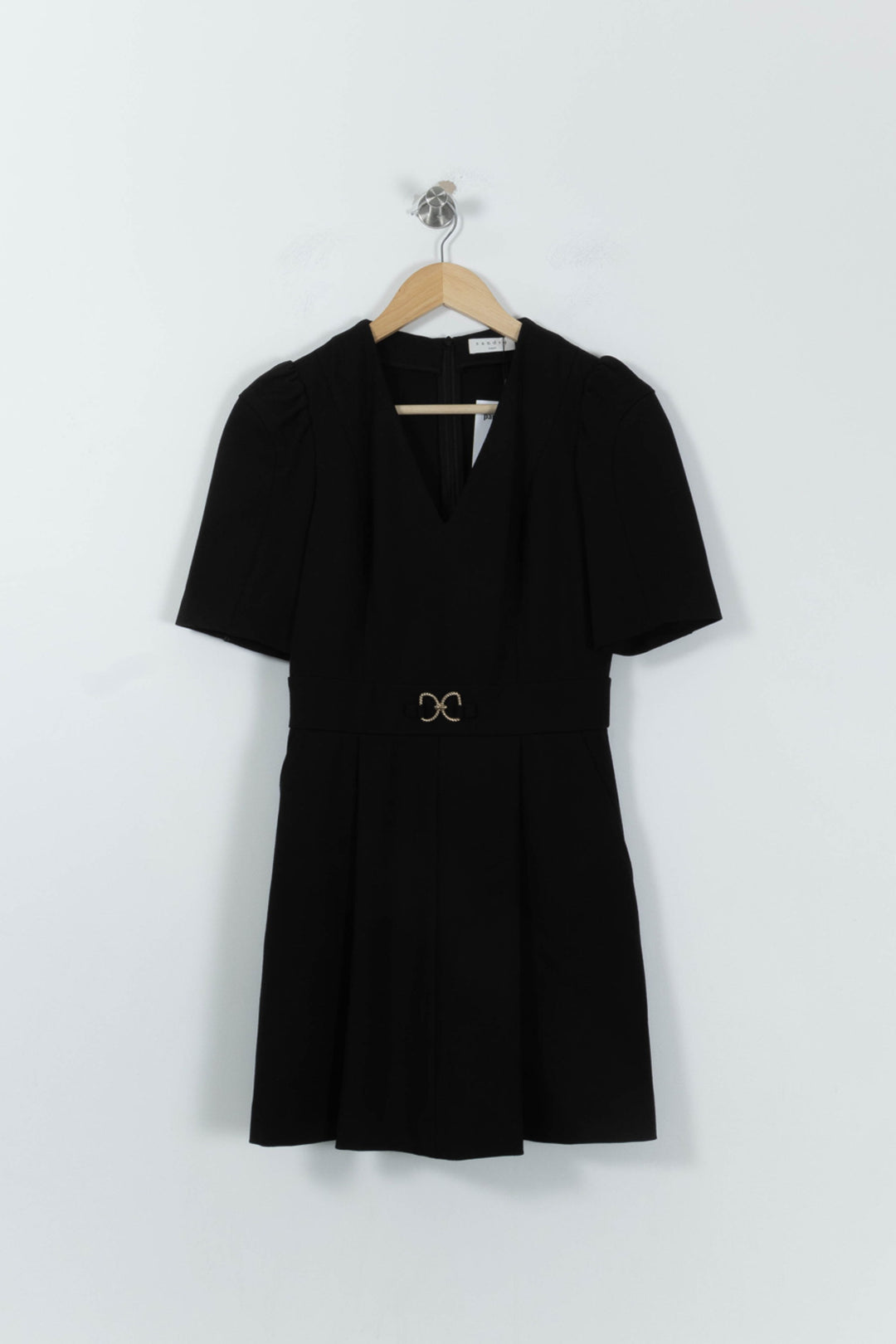 Robe Courte Noire - Taille S/36 de la marque Sandro | PLY0730 - Vendu par Paradigme - Image 2