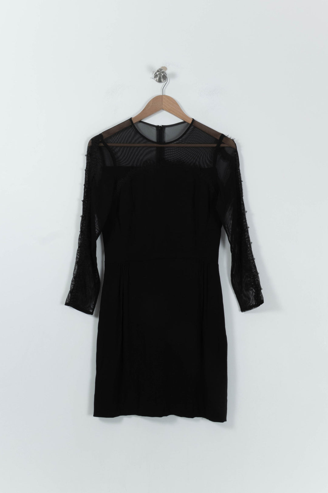 Robe Droite Noire - Taille M/38 de la marque Sandro | PLY0731 - Vendu par Paradigme - Image 2