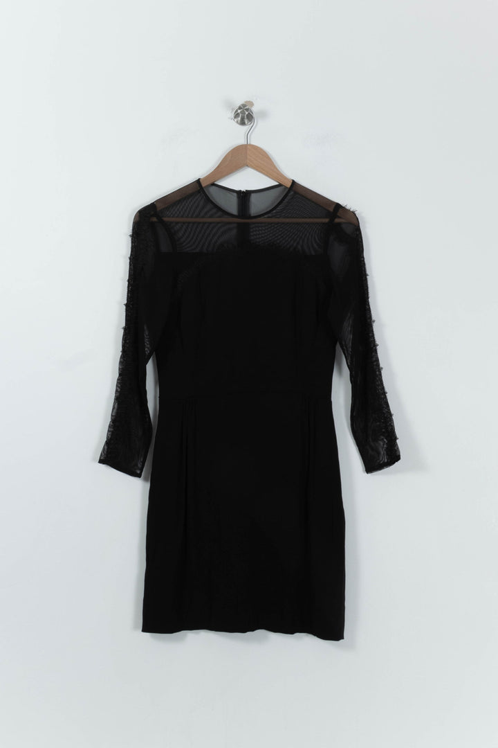 Robe Droite Noire - Taille M/38 de la marque Sandro | PLY0731 - Vendu par Paradigme - Image 2