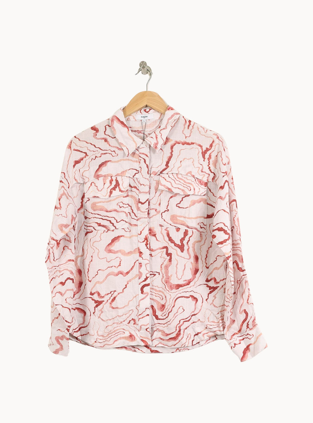 Chemise Blanche et Rouge - Taille S/36 de la marque Suncoo | PLY0746 - Vendu par Paradigme - Image 2