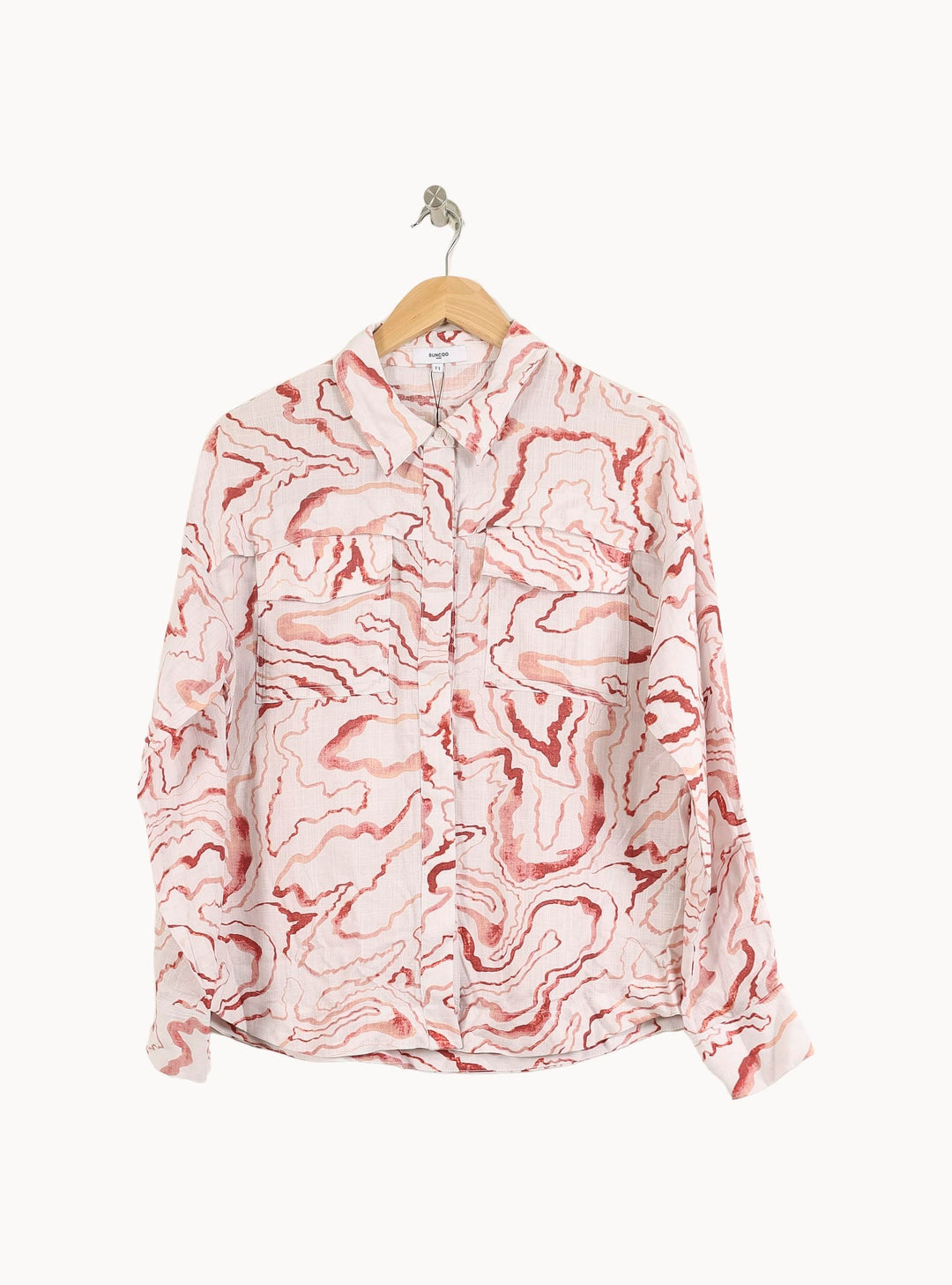 Chemise Blanche et Rouge - Taille S/36 de la marque Suncoo | PLY0746 - Vendu par Paradigme - Image 2