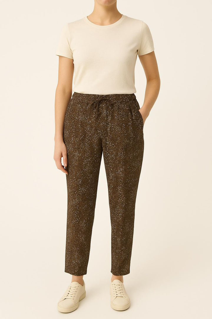 Pantalon Marron et Blanc - Taille XS/34 de la marque IKKS | PLY0772 - Vendu par Paradigme - Image 1