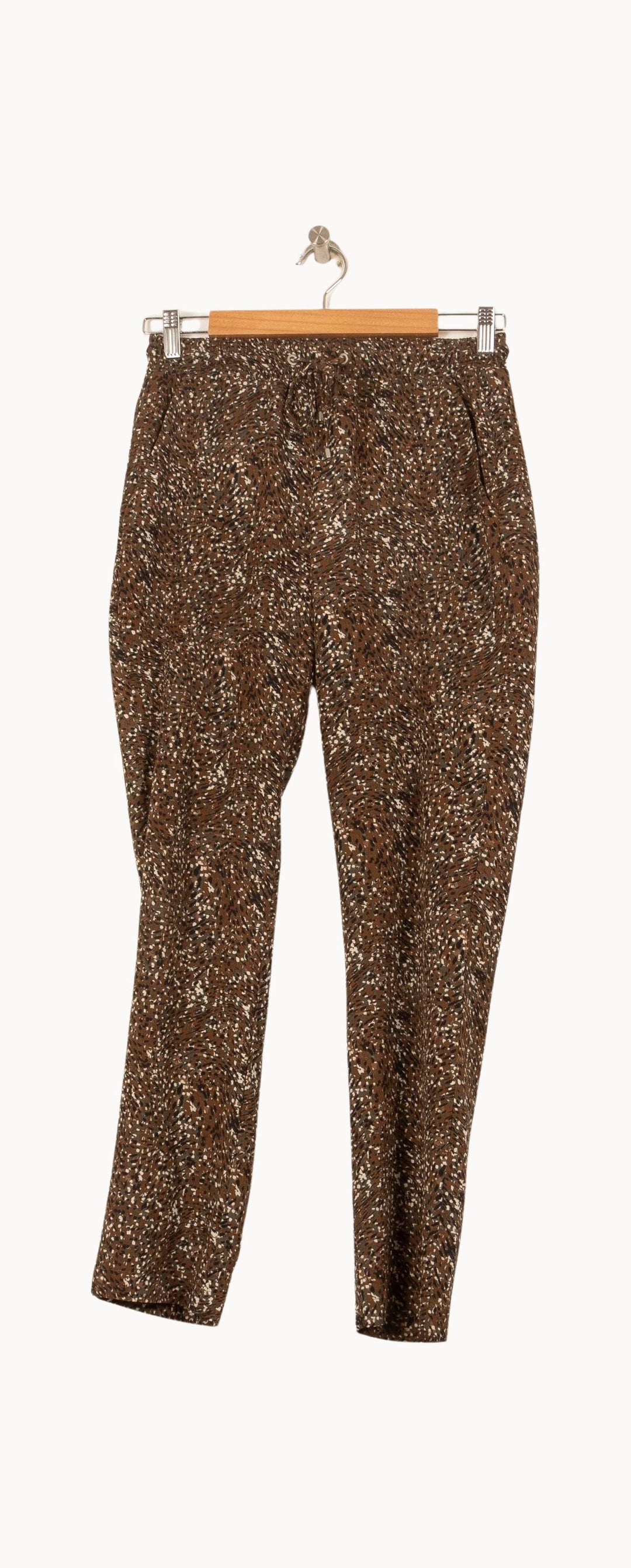Pantalon Marron et Blanc - Taille XS/34 de la marque IKKS | PLY0772 - Vendu par Paradigme - Image 2