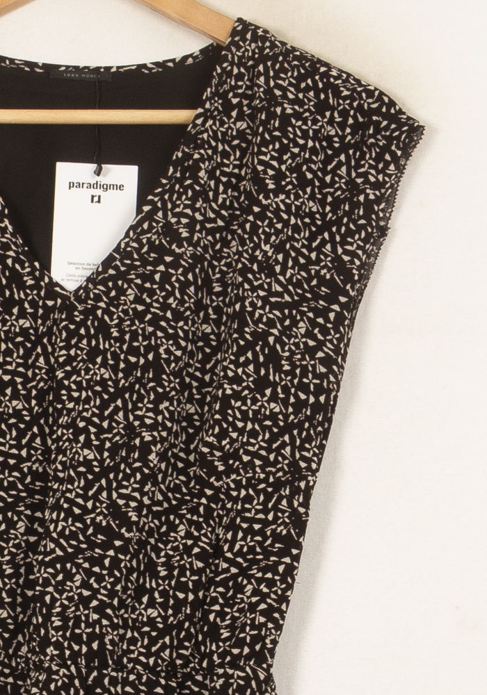 Robe Longue Noire et Blanche - Taille S/36 de la marque IKKS | PLY0776 - Vendu par Paradigme - Image 3