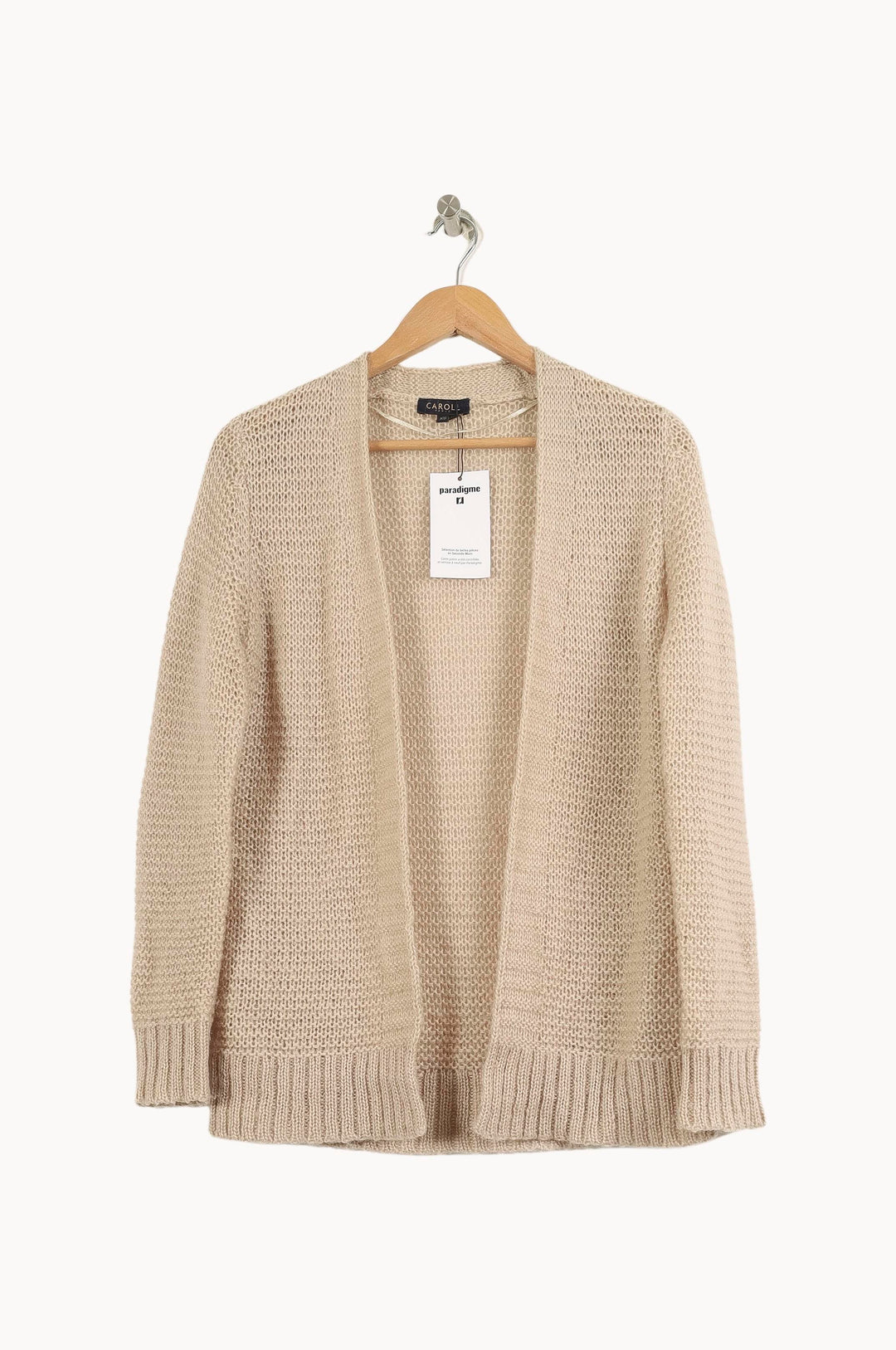 Cardigan Beige - Taille XS/34 de la marque Caroll | PLY0782 - Vendu par Paradigme - Image 2