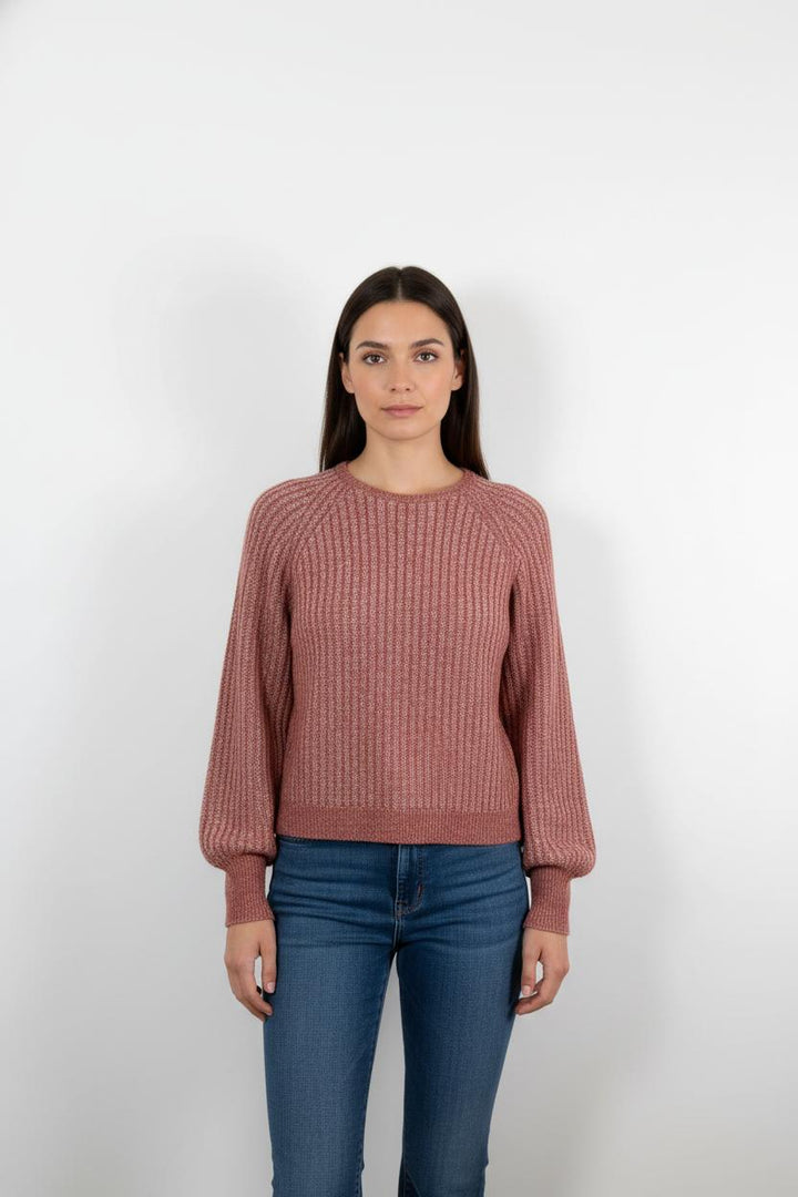 Pull Rose et Blanc - Taille XS/34