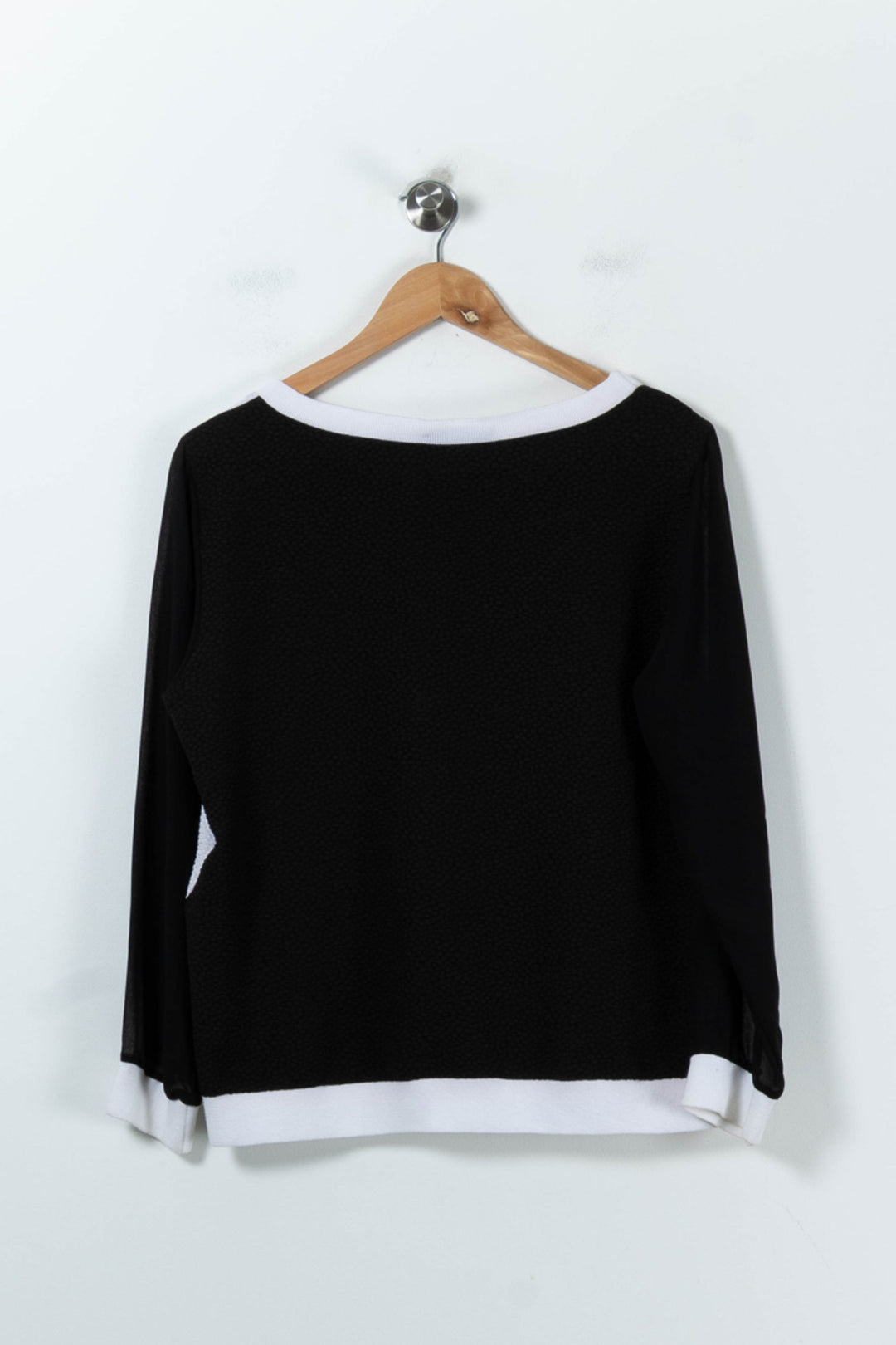 Sweat Noir et Blanc - Taille S/36 de la marque Sandro | PLY0802 - Vendu par Paradigme - Image 4