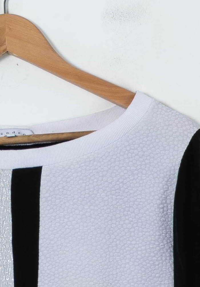 Sweat Noir et Blanc - Taille S/36 de la marque Sandro | PLY0802 - Vendu par Paradigme - Image 3