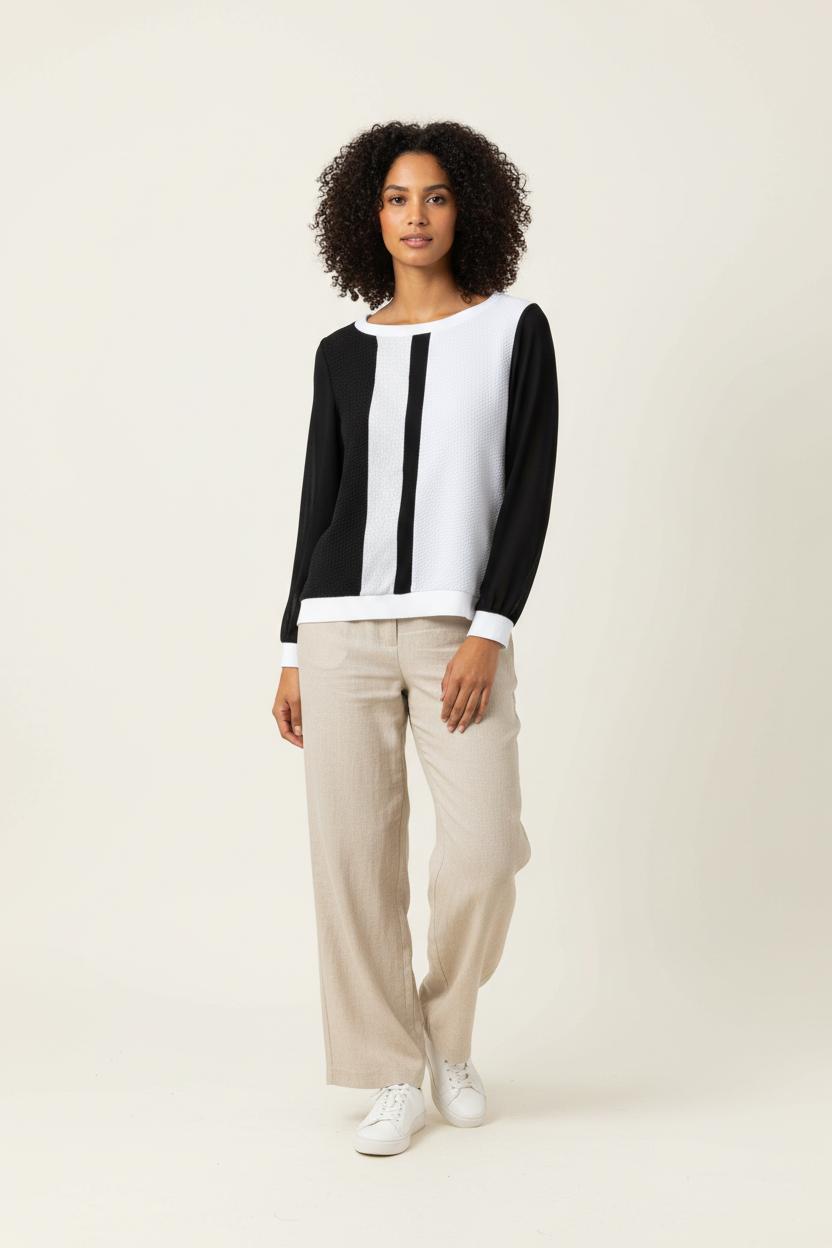 Sweat Noir et Blanc - Taille S/36 de la marque Sandro | PLY0802 - Vendu par Paradigme - Image 1