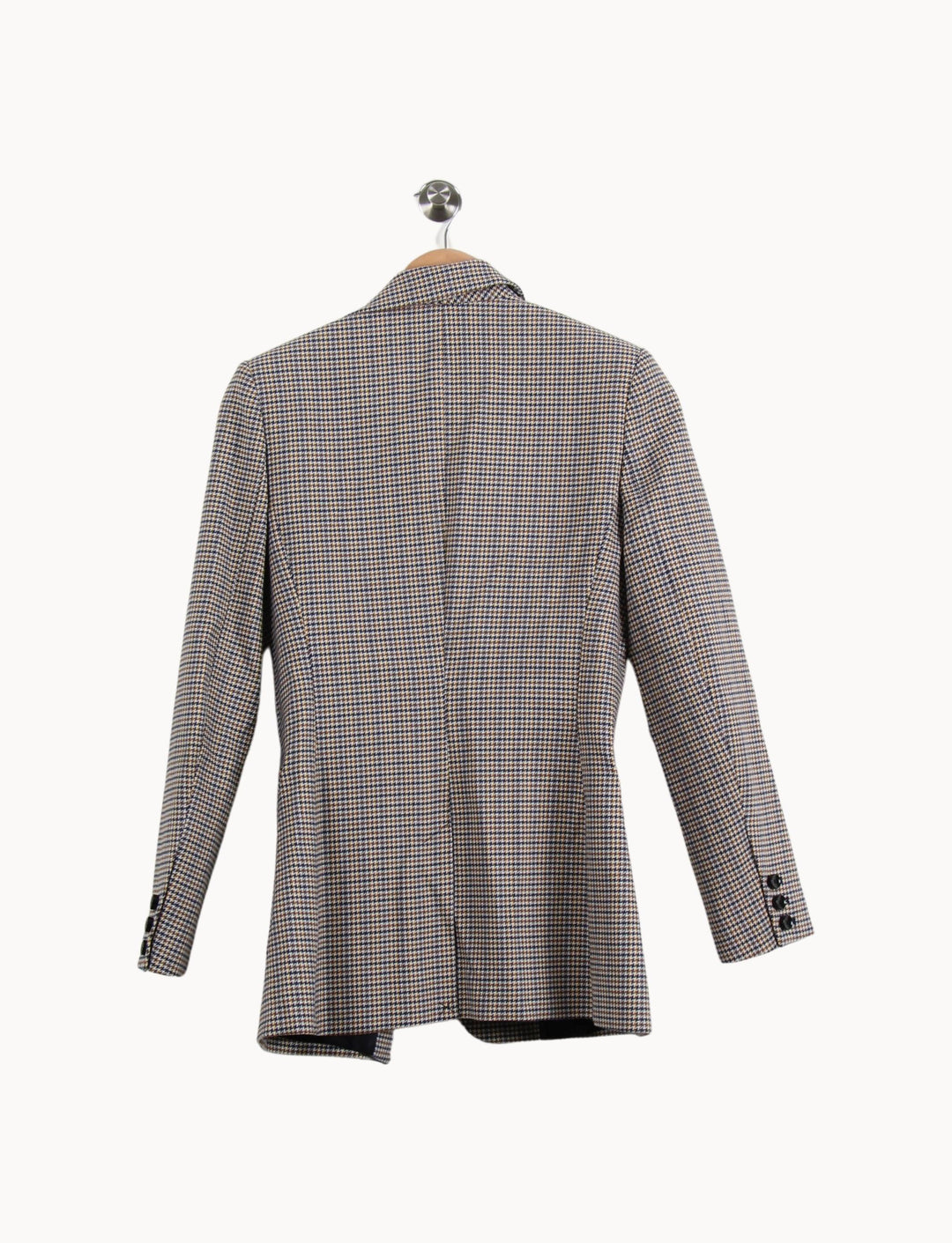 Blazer Beige et Bleu - Taille S/36 de la marque Claudie Pierlot | PLY0813 - Vendu par Paradigme - Image 4