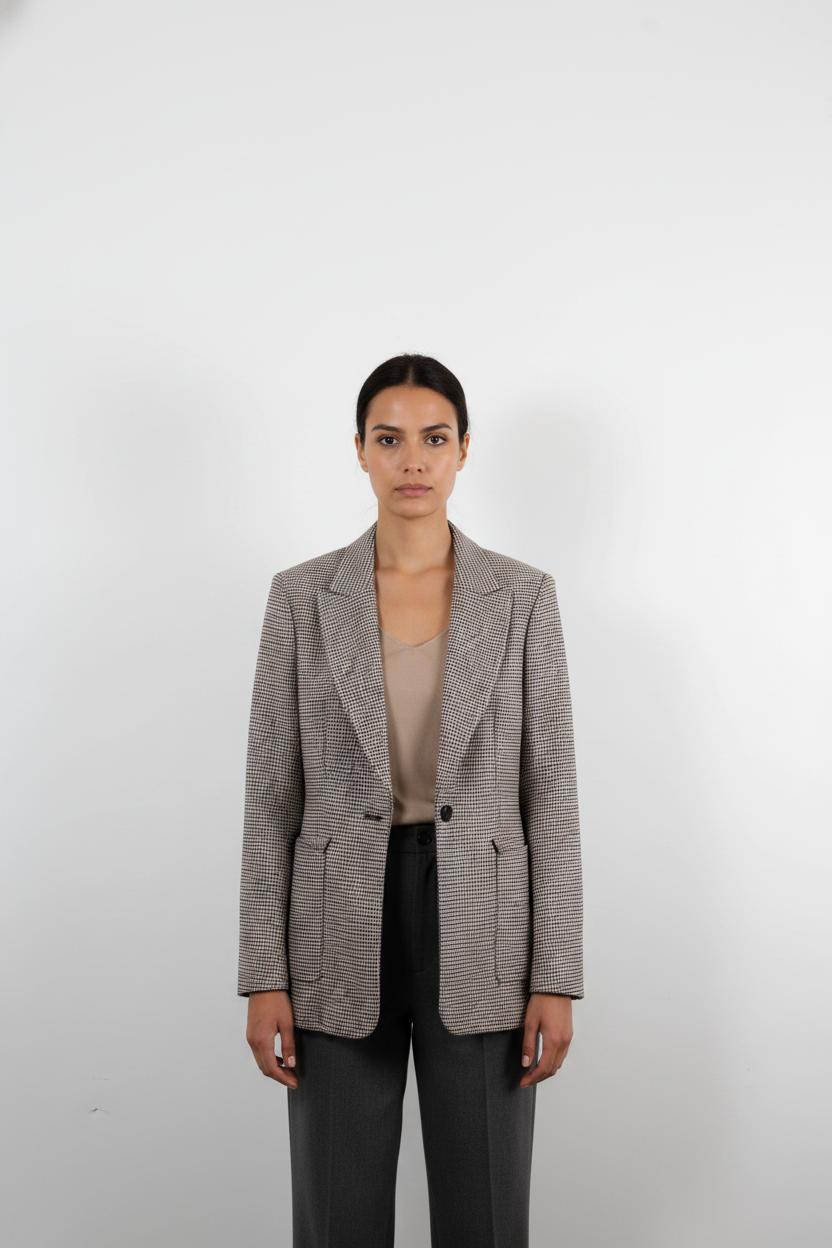 Blazer Beige et Bleu - Taille S/36