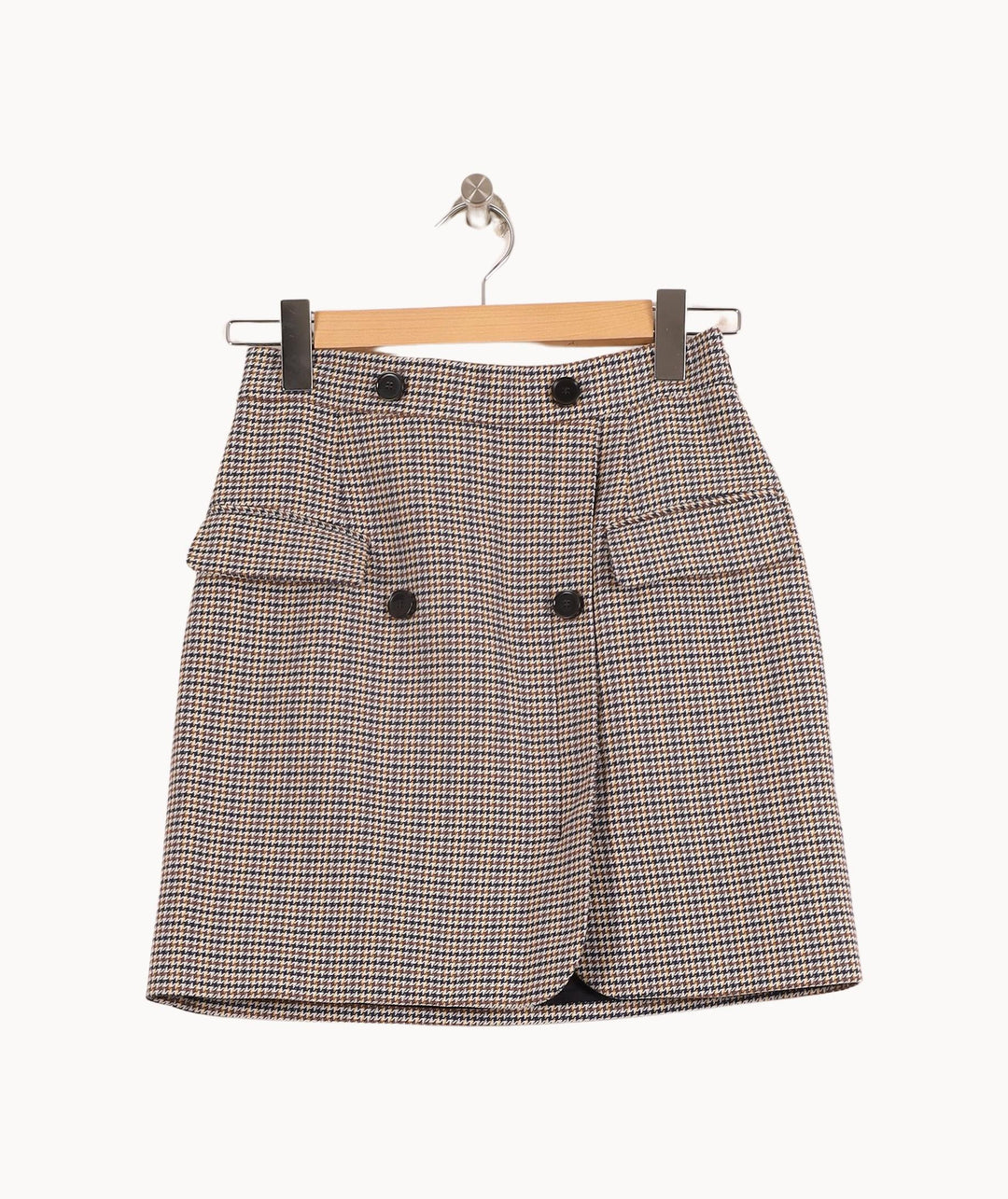 Jupe Courte Jaune et Bleu - Taille S/36 de la marque Claudie Pierlot | PLY0814 - Vendu par Paradigme - Image 2