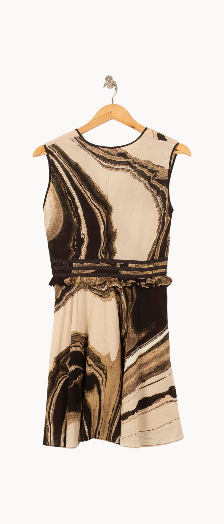 Robe Courte Beige et Marron - Taille S/36 de la marque The Kooples | PLY0834 - Vendu par Paradigme - Image 4