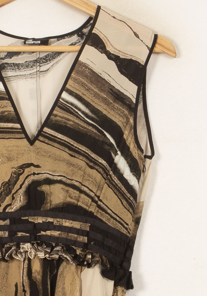 Robe Courte Beige et Marron - Taille S/36 de la marque The Kooples | PLY0834 - Vendu par Paradigme - Image 3