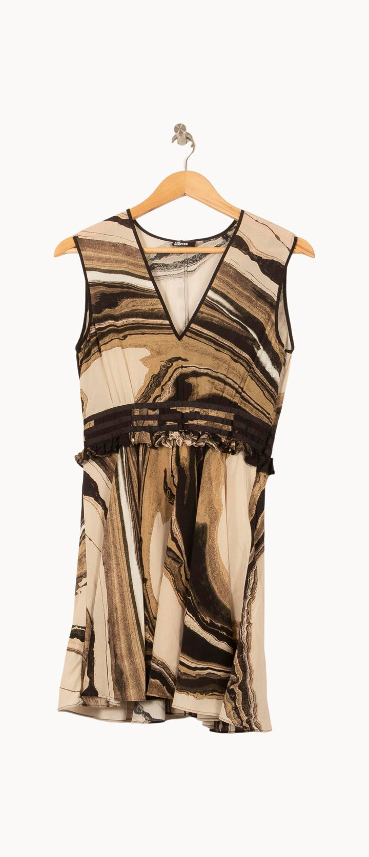 Robe Courte Beige et Marron - Taille S/36 de la marque The Kooples | PLY0834 - Vendu par Paradigme - Image 2