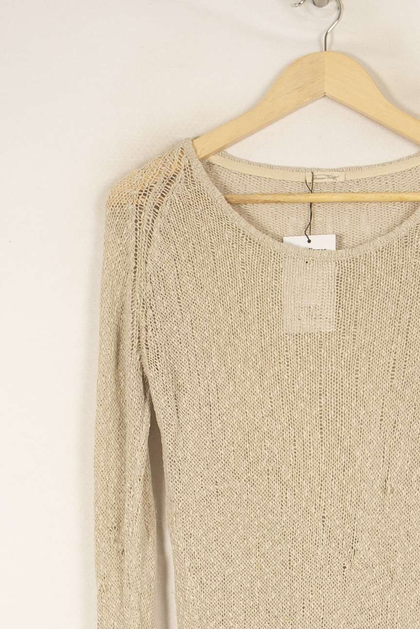 Pull beige - Taille S/36 de la marque American Vintage | PLY0842 - Vendu par Paradigme - Image 2
