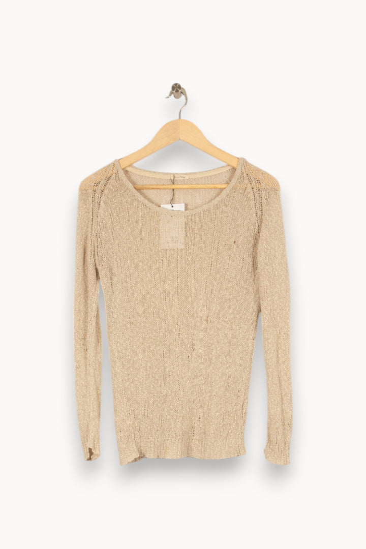 Pull beige - Taille S/36 de la marque American Vintage | PLY0842 - Vendu par Paradigme - Image 1