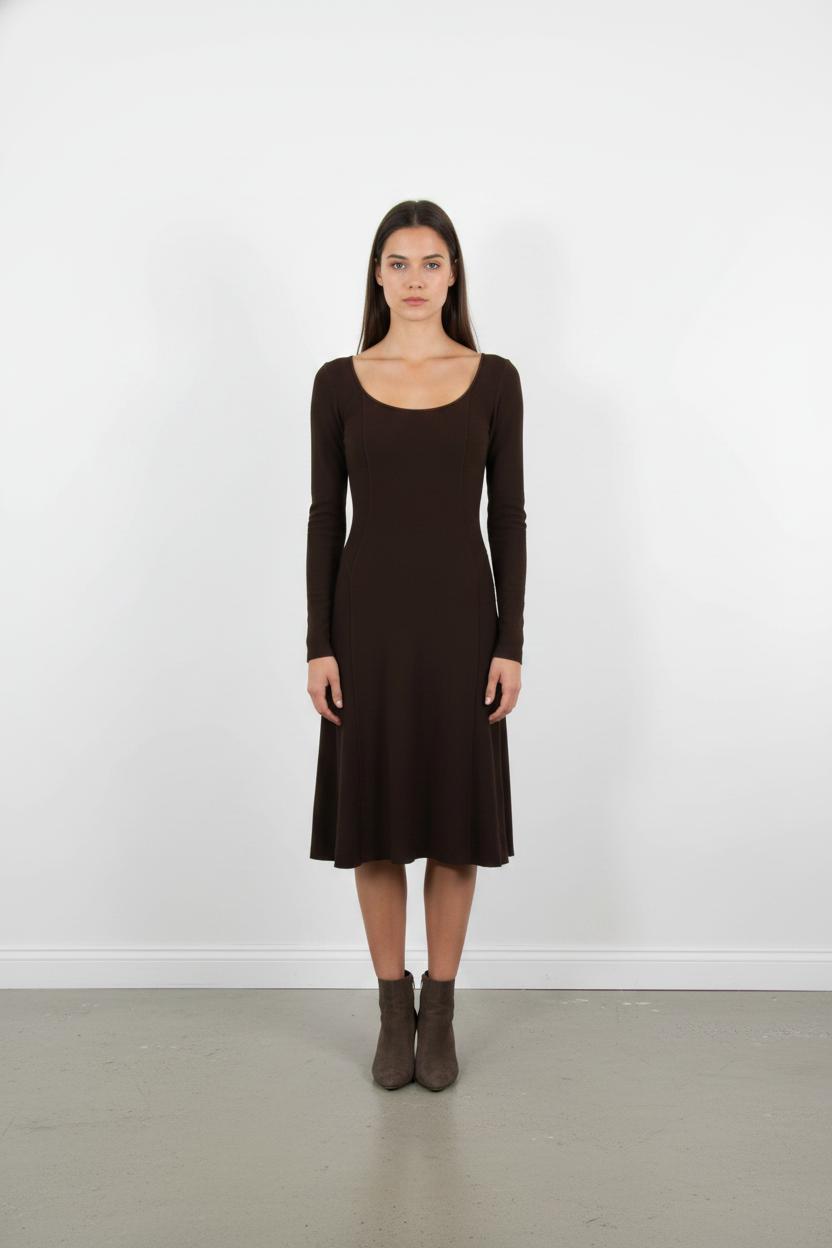 Robe Longue Marron - Taille M/38