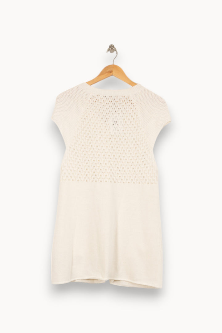 Gilet Blanc - Taille L/40 de la marque Gerard Darel | PLY0855 - Vendu par Paradigme - Image 4
