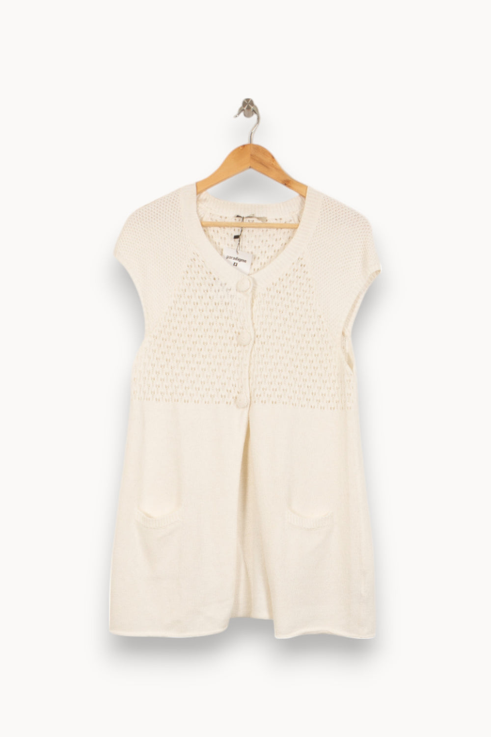 Gilet Blanc - Taille L/40 de la marque Gerard Darel | PLY0855 - Vendu par Paradigme - Image 2