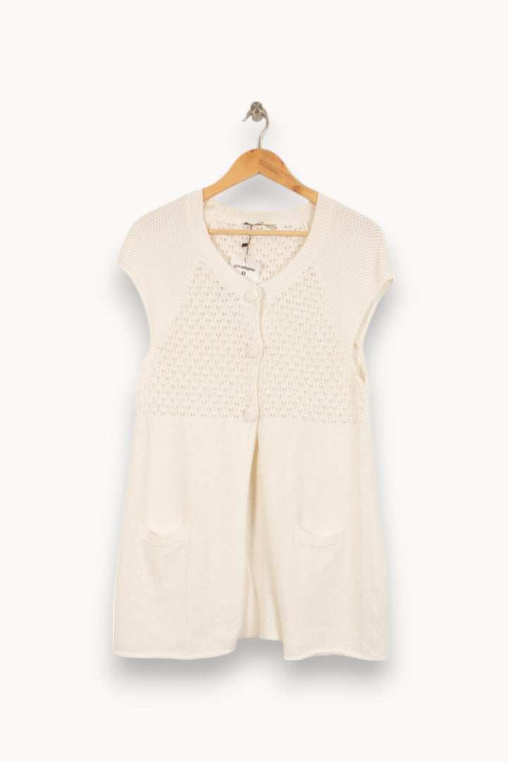 Gilet Blanc - Taille L/40 de la marque Gerard Darel | PLY0855 - Vendu par Paradigme - Image 2