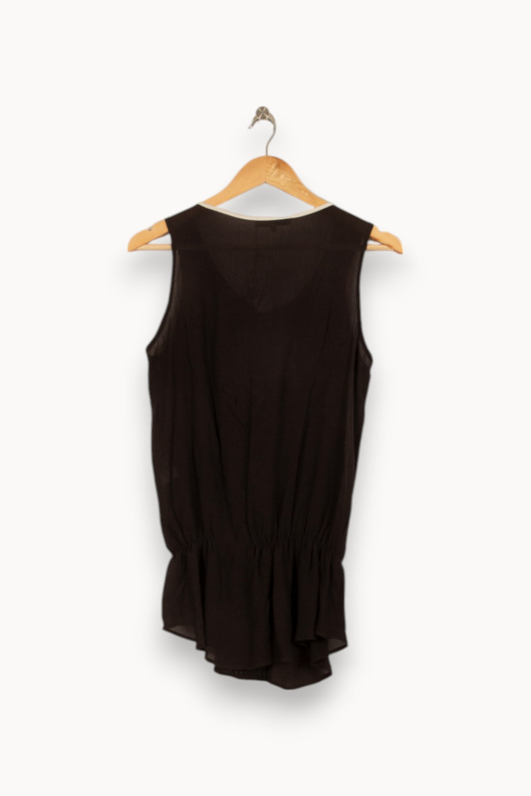 Blouse Noire et Blanche - Taille L/40 de la marque Sandro | PLY0858 - Vendu par Paradigme - Image 4