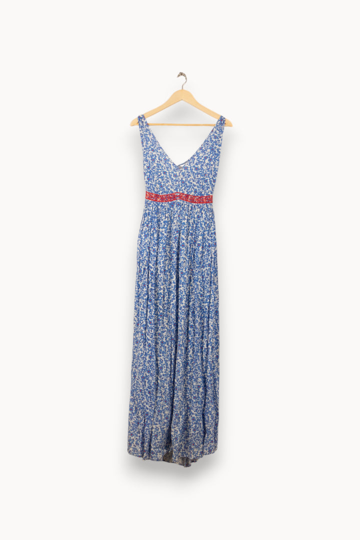 Robe Longue Bleue et Rouge - Taille M/38 de la marque Bérénice | PLY0862 - Vendu par Paradigme - Image 2