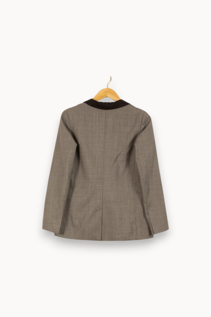 Blazer Gris et Noir - Taille M/38 de la marque Sandro | PLY0863 - Vendu par Paradigme - Image 4