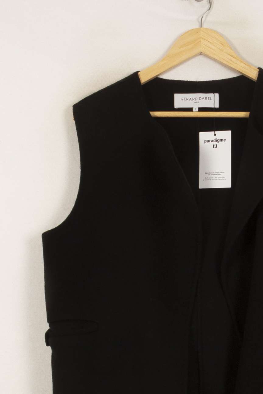 Gilet Long Noir - Taille M/38 de la marque Gerard Darel | PLY0869 - Vendu par Paradigme - Image 3