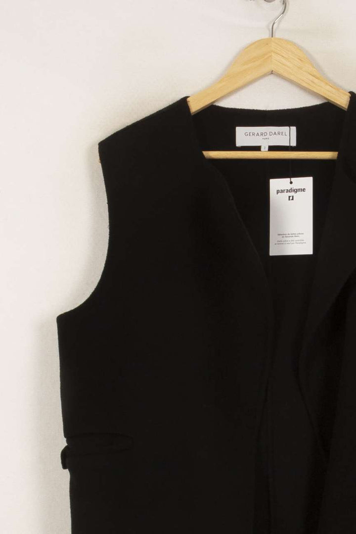 Gilet Long Noir - Taille M/38 de la marque Gerard Darel | PLY0869 - Vendu par Paradigme - Image 3