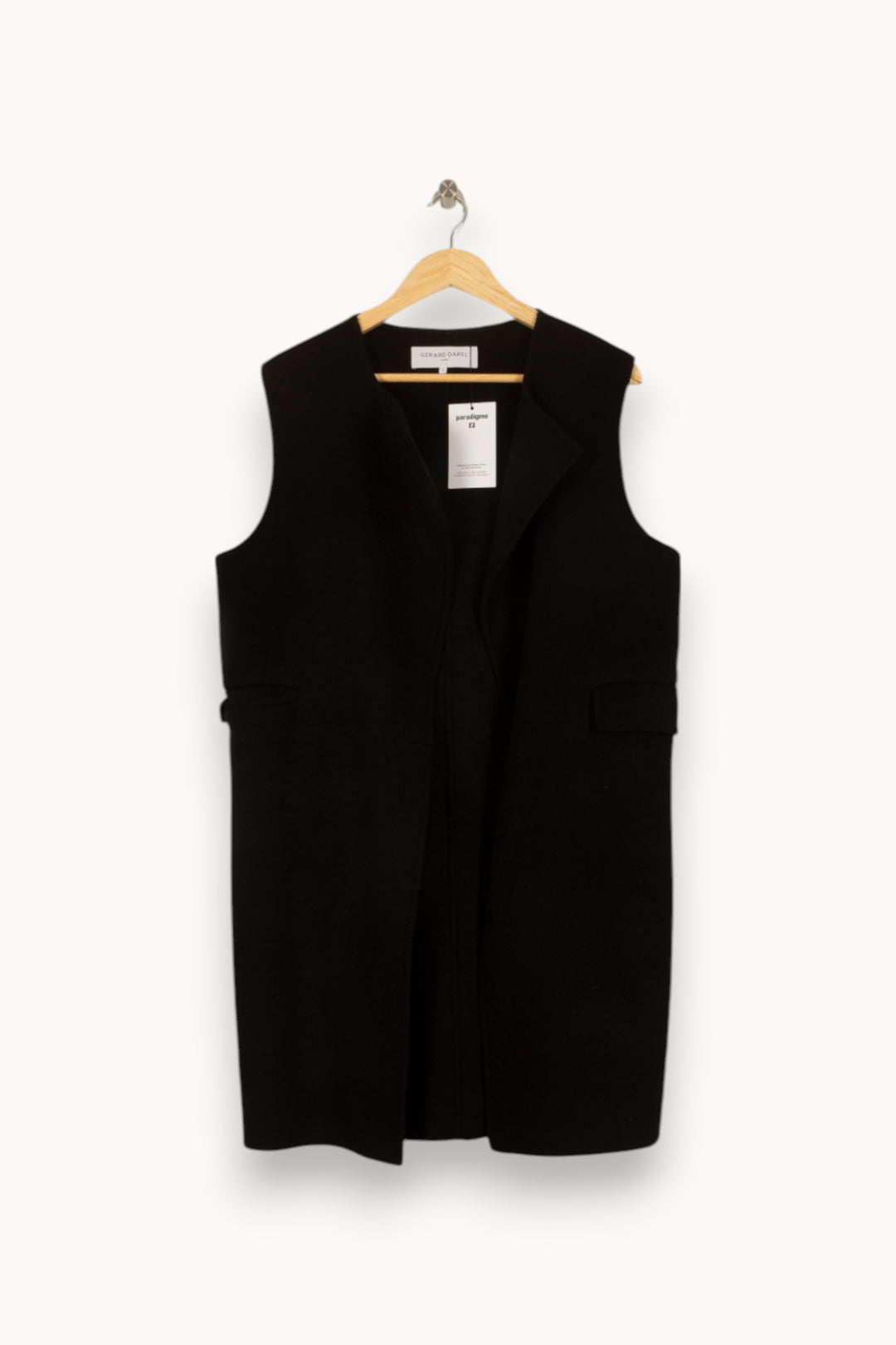 Gilet Long Noir - Taille M/38 de la marque Gerard Darel | PLY0869 - Vendu par Paradigme - Image 2