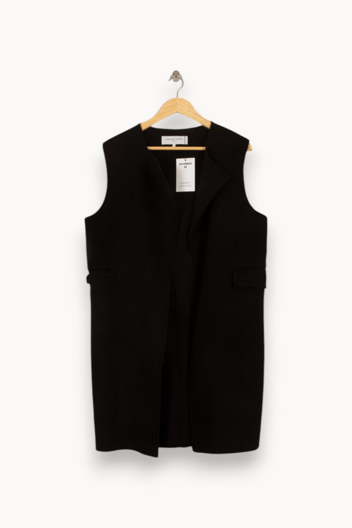 Gilet Long Noir - Taille M/38 de la marque Gerard Darel | PLY0869 - Vendu par Paradigme - Image 2