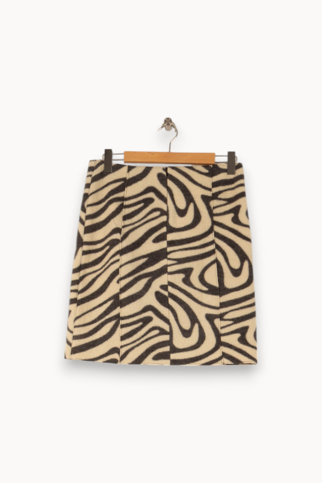 Jupe Courte Beige et Noire - Taille L/40 de la marque ZAPA | PLY0872 - Vendu par Paradigme - Image 4