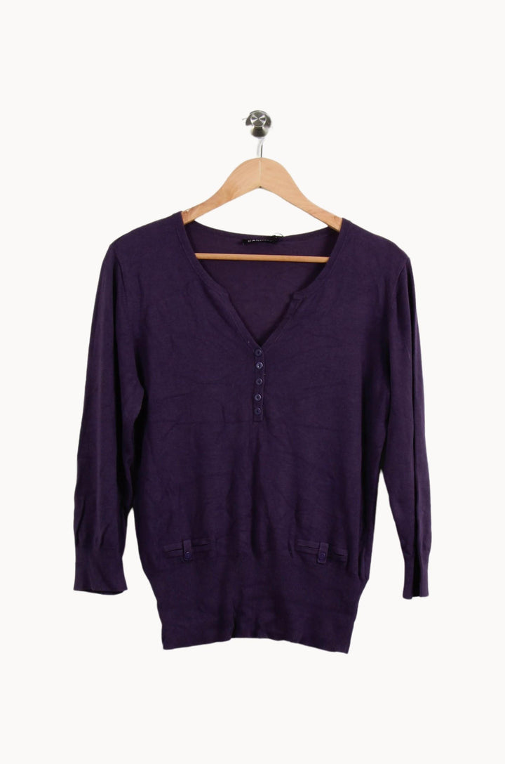Cardigan Violet - Taille XL/42 de la marque Caroll | PLY0888 - Vendu par Paradigme - Image 2