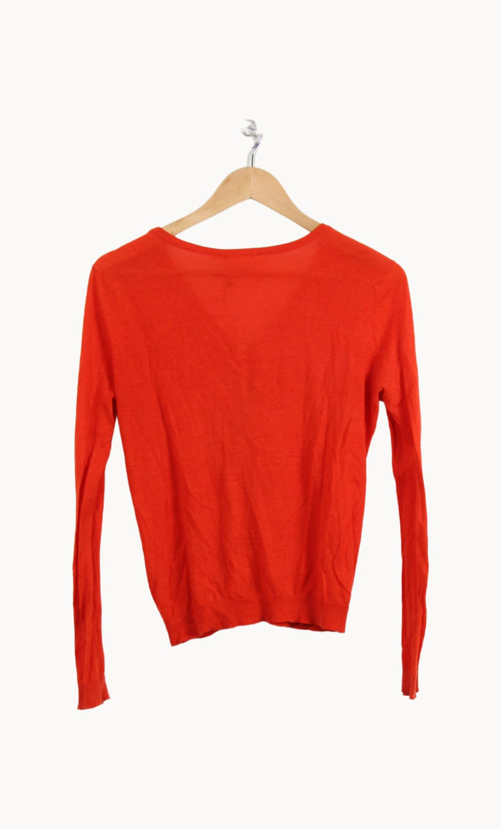 Cardigan Rouge - Taille S/36 de la marque American Vintage | PLY0895 - Vendu par Paradigme - Image 4