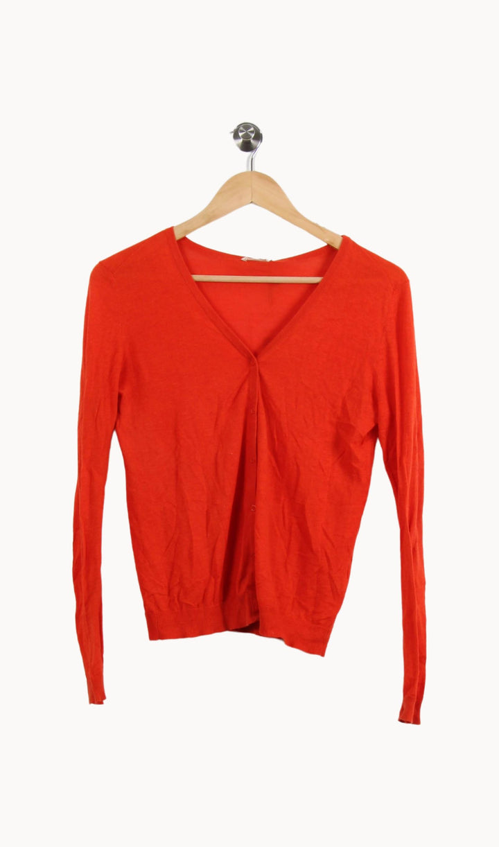 Cardigan Rouge - Taille S/36 de la marque American Vintage | PLY0895 - Vendu par Paradigme - Image 2
