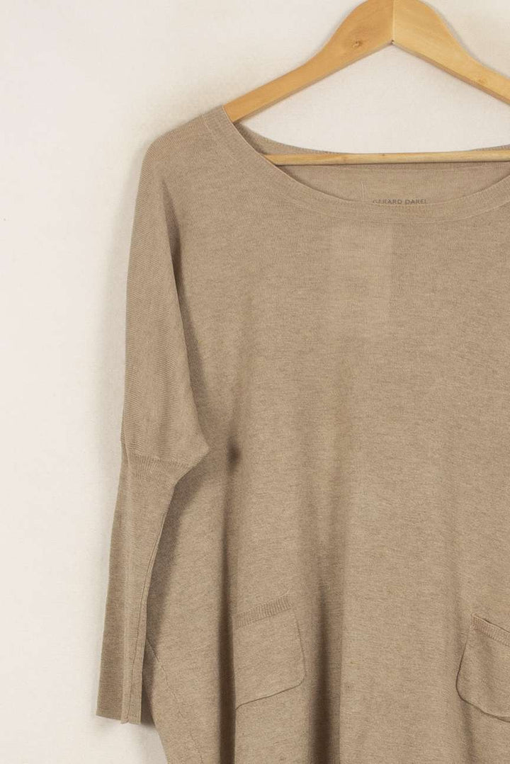 Pull Beige - Taille M/38 de la marque Gerard Darel | PLY0897 - Vendu par Paradigme - Image 3