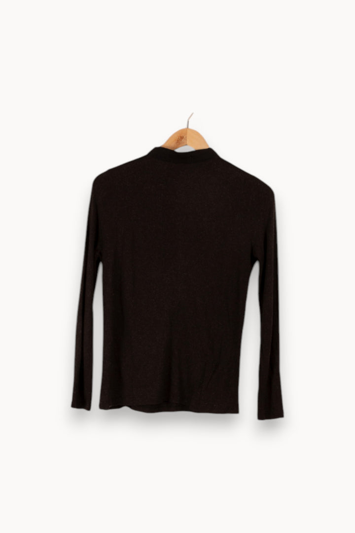Chemise noire - Taille M/38 de la marque Caroll | PLY0926 - Vendu par Paradigme - Image 3