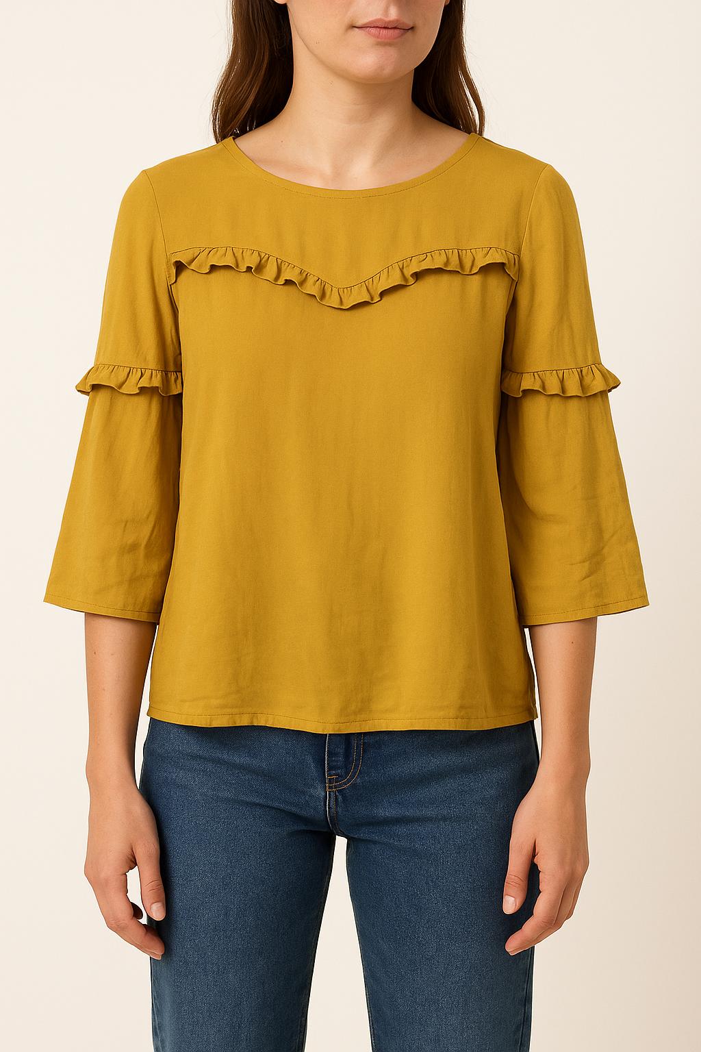Blouse Jaune - Taille S/36 de la marque Claudie Pierlot | PLY0952 - Vendu par Paradigme - Image 1