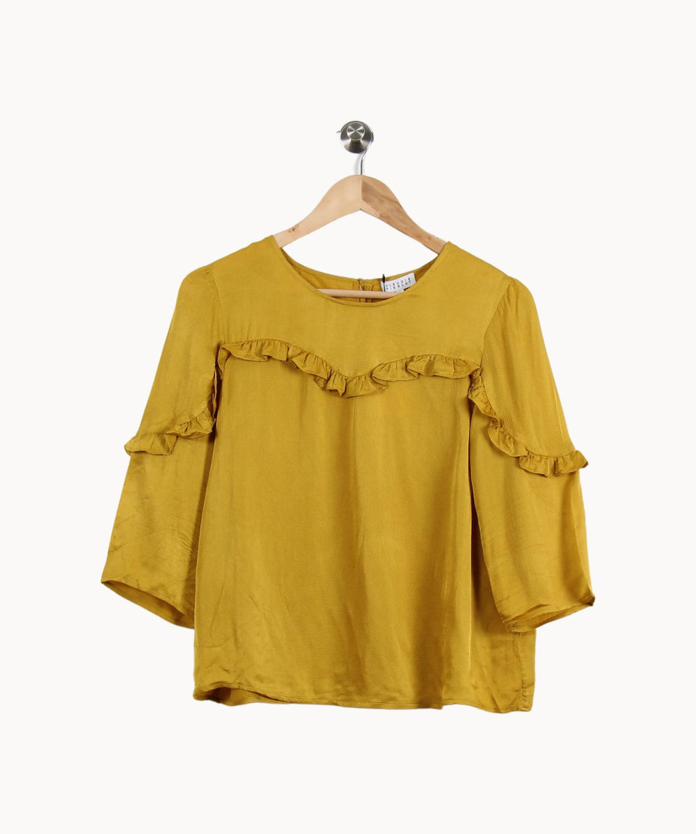 Blouse Jaune - Taille S/36 de la marque Claudie Pierlot | PLY0952 - Vendu par Paradigme - Image 2