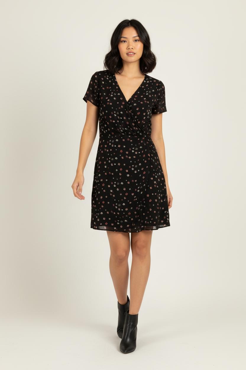 Robe noire à motifs - Taille L/40