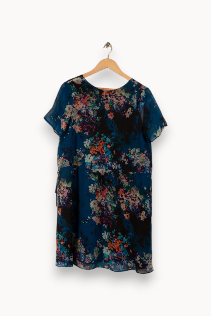 Robe bleue à motifs - Taille M/38 de la marque IKKS | PLY0963 - Vendu par Paradigme - Image 3