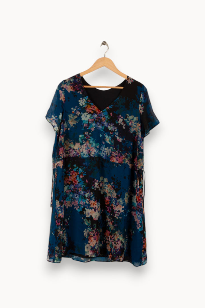 Robe bleue à motifs - Taille M/38 de la marque IKKS | PLY0963 - Vendu par Paradigme - Image 1