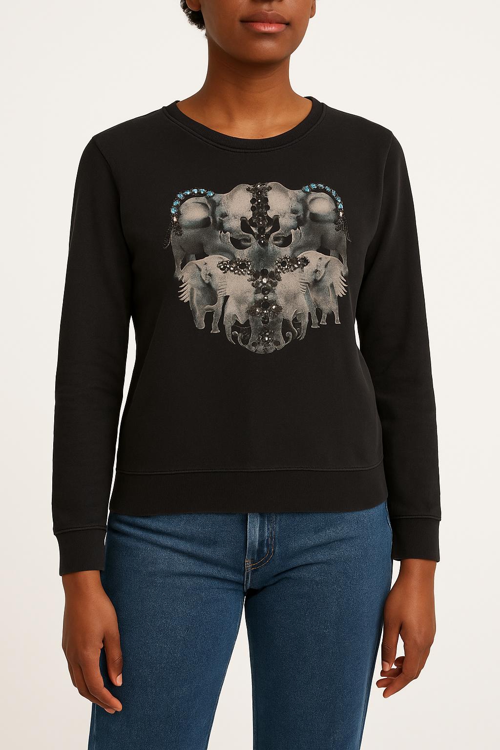 Sweatshirt Noir - Taille L/40 de la marque Claudie Pierlot | PLY0972 - Vendu par Paradigme - Image 1