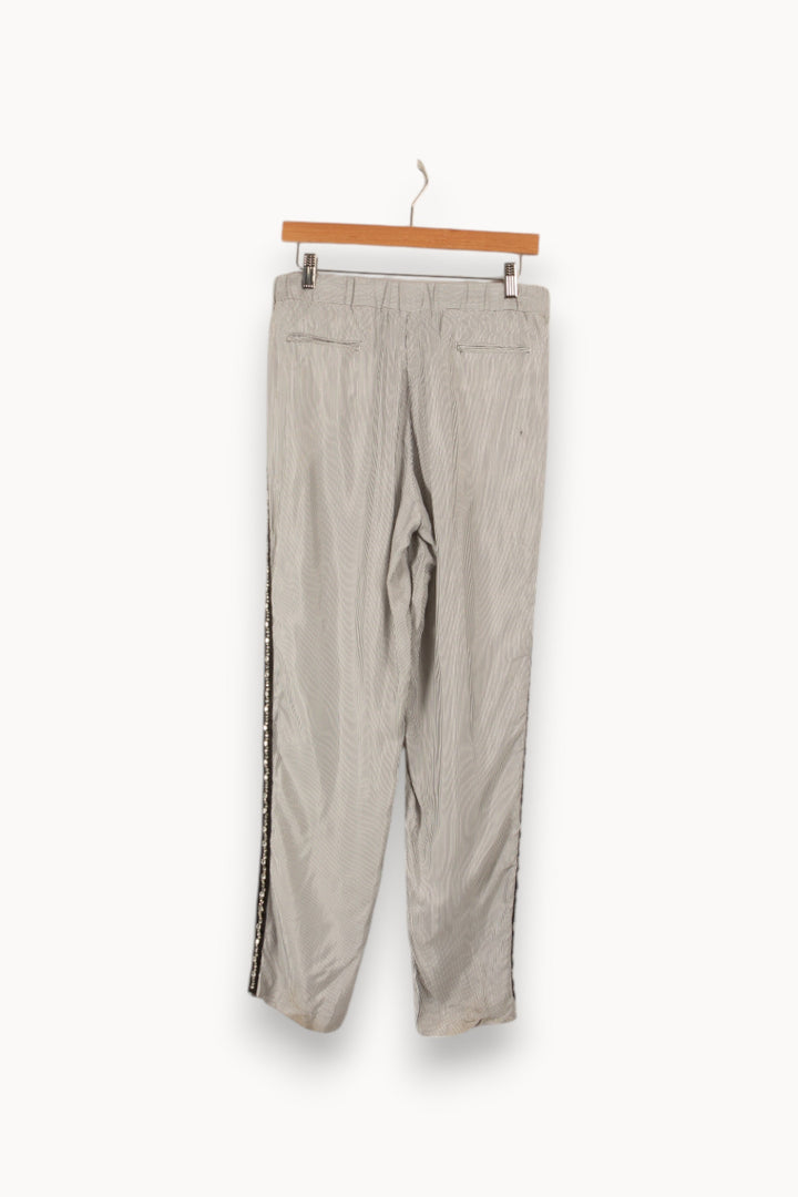 Pantalon gris rayé - Taille L/40