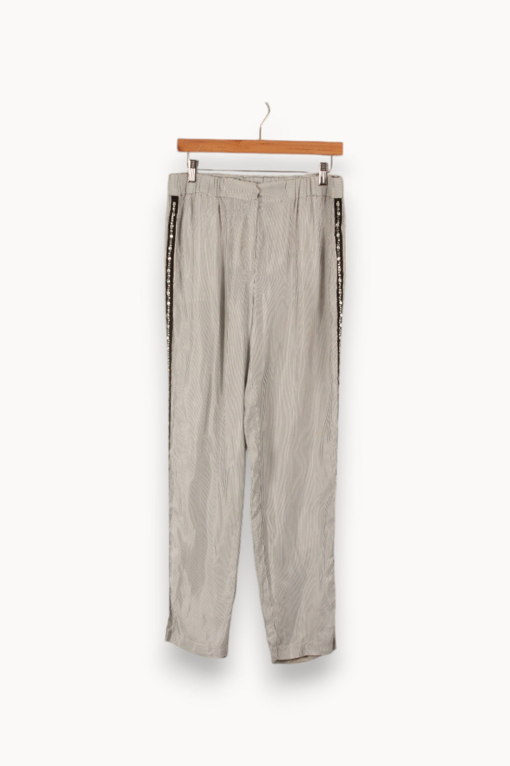Pantalon gris rayé - Taille L/40